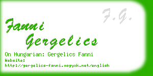 fanni gergelics business card